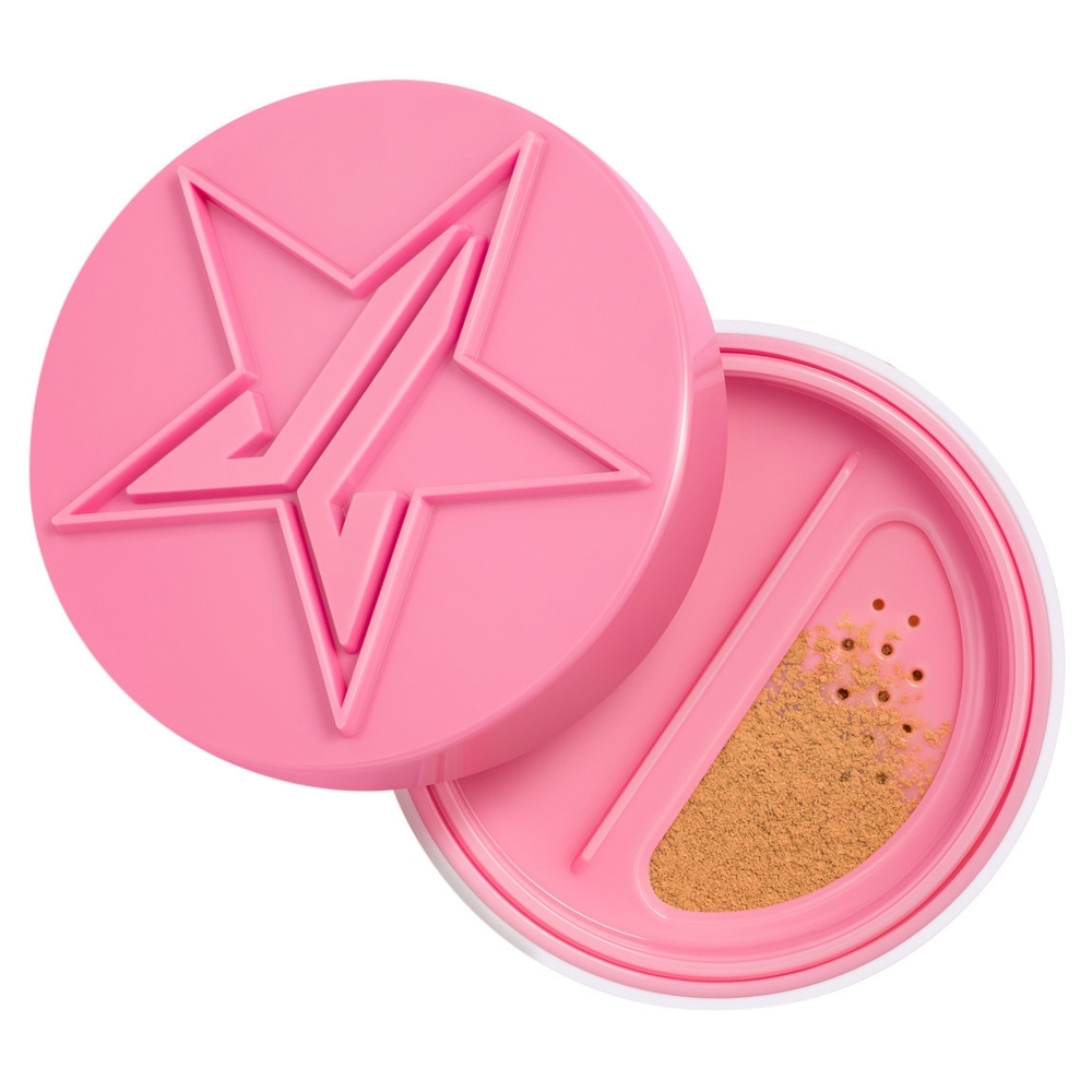 Jeffrey Pink Star-Embossed Loose Powder Dark Honey
